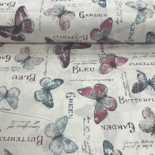 Tissu 100 % Coton - Papillons Variés