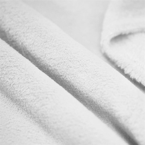 Tissu Polaire Pilou - Blanc