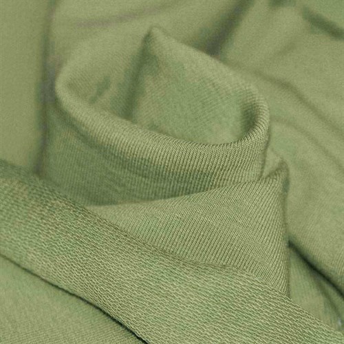 Tissu Jersey Sweat - Vert Olive